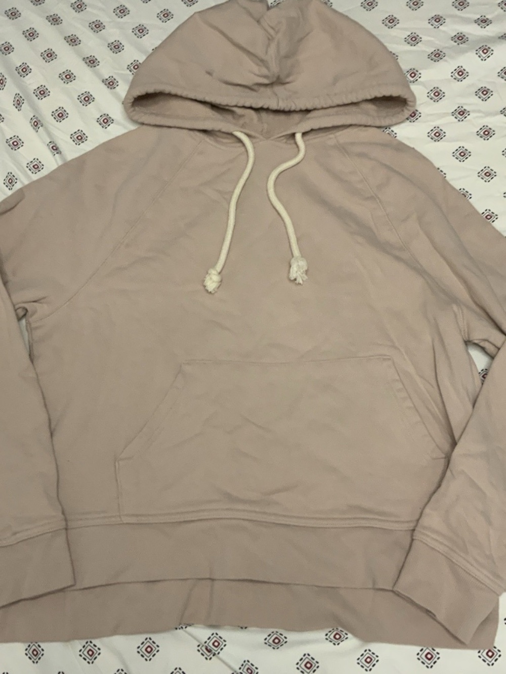 Universal Thread Women’s Hoodie Pullover Small Drawstring Beige Tan Pockets